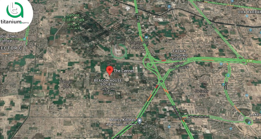 The Cennet Apartments Lahore Map