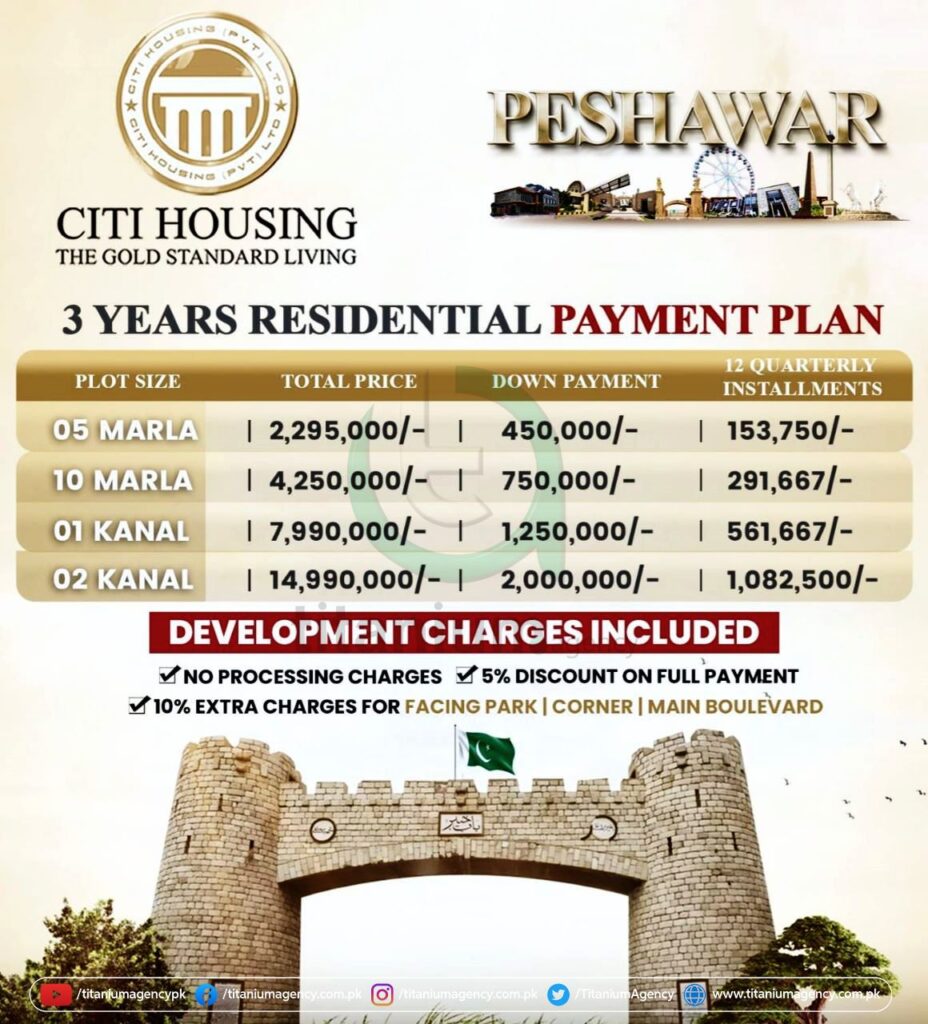 Citi Housing Peshawar Payment Plan